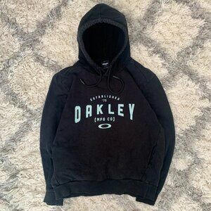 Oakley Hoodie Men's Large Black Sweater Pullover Kangaroo Pocket Y2K Streetwear